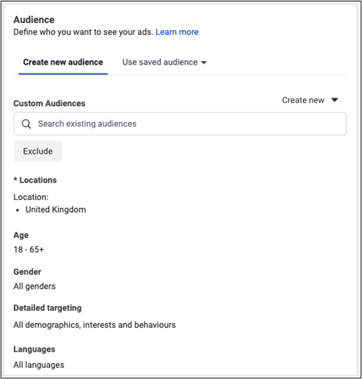 facebook audience targeting