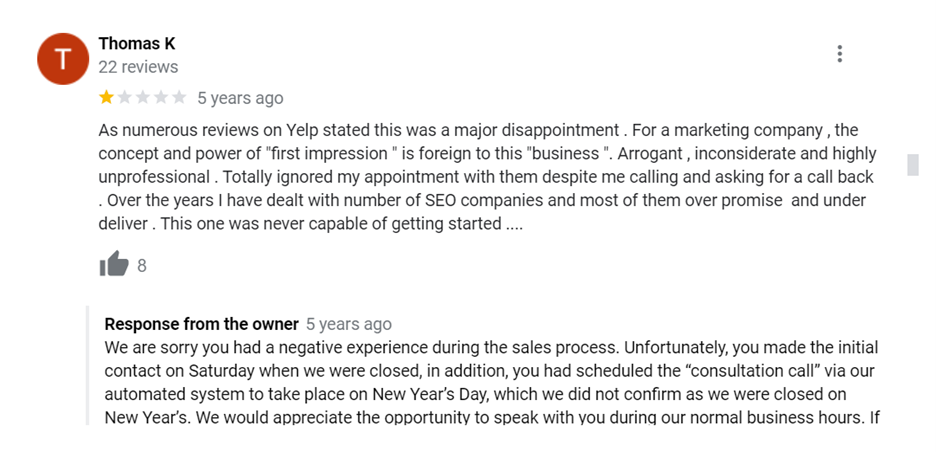 review response