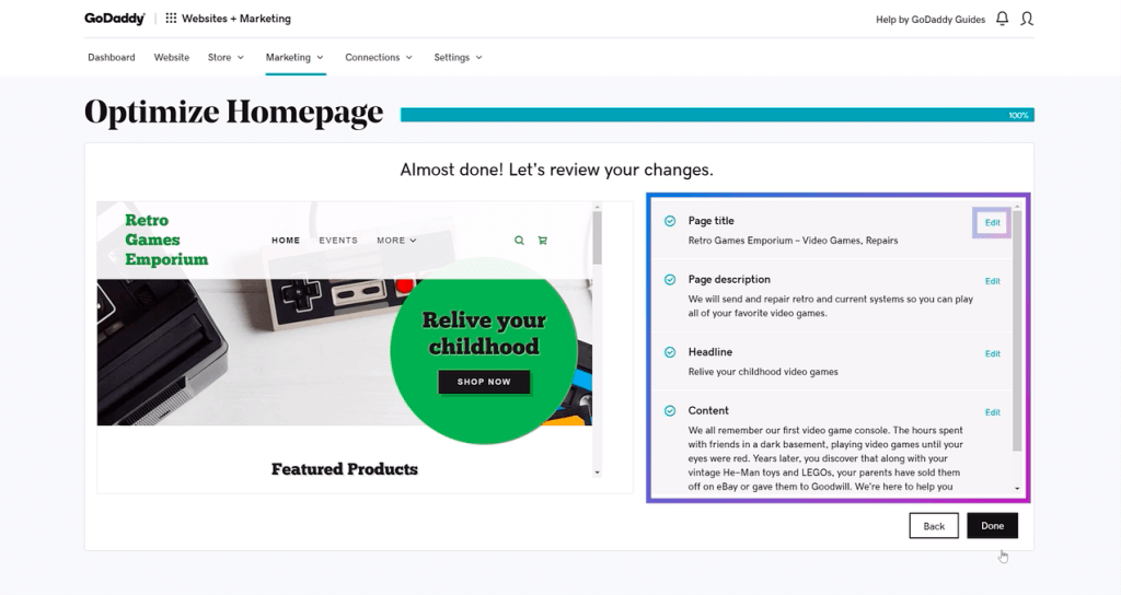 GoDaddy SEO Review: Is GoDaddy SEO a Waste of Money? 1 godaddy seo tool